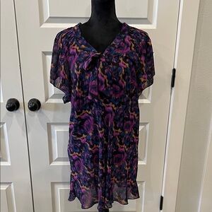 Calvin Klein Purple, Blue and Black Blouse Plus Size XXL